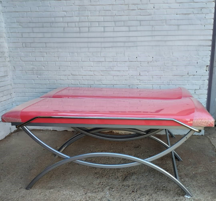 خرید تخت معاینه فلت با فوم ۱۰ سانتی و پایه هلالی